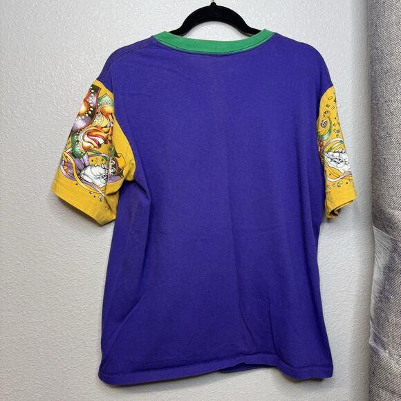 New Orleans Mardi Gras T- Shirt Mens L Single Stitch Tee's Unlimited Vintage - Picture 8 of 8